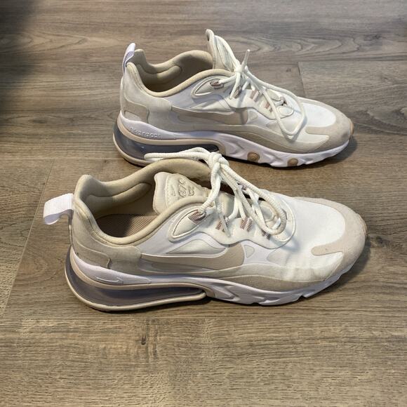 Nike Women's Air Max 270 React Summit White Orewood Brown White Size 6.5 - Picture 5 of 6